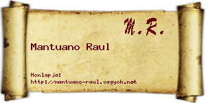 Mantuano Raul névjegykártya